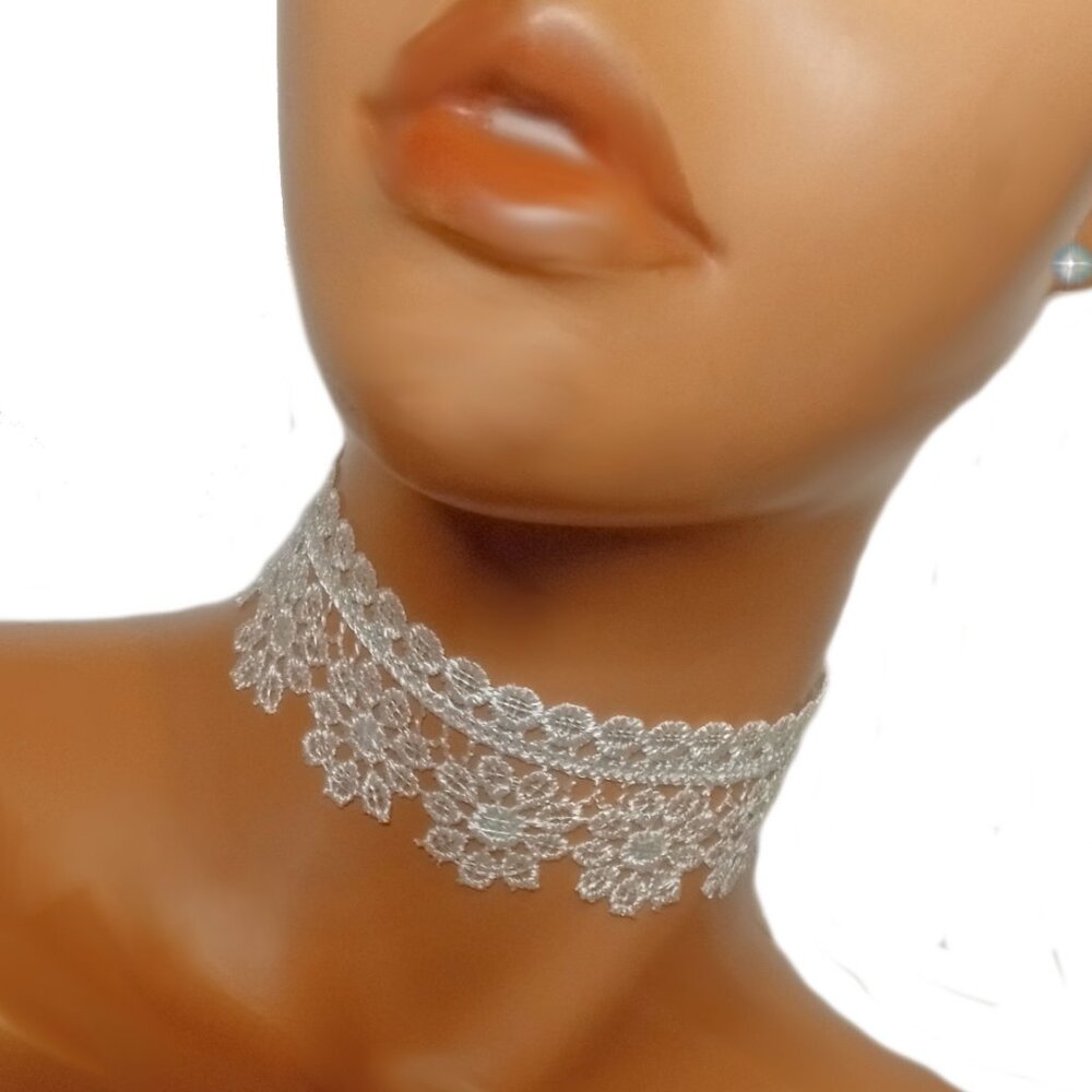 White Lace Choker, White Chokers,  Prom Choker, Bridesmaid Choker White Necklace